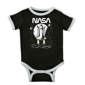 NASA Space Shuttle Rocket Aerospace Program Ringer Baby Romper for Boys or Girl - Picture 1 of 6