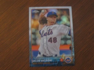 2015 Topps Chrome Jacob deGrom Refractor 2nd Year Card #183 - Picture 1 of 2
