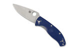 Spyderco Tenacious Lightweight Folding Knife 3.39" S35VN Satin Plain Blade, Blue