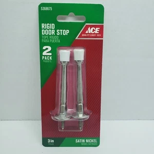 ACE Rigid Door Stop Satin Nickel 2 Pack  3"  #5368675 - Picture 1 of 2