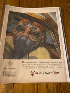 Vintage 1943 Western Electric Bombardier's Voice WW II ad - Picture 1 of 1