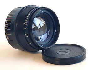 KMZ! Jupiter-8 50mm F/2, Black! USSR Lens For FED Zorki Leica M39. s/n: 7307744 - Picture 1 of 8