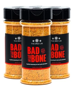 Condimento para barbacoa Bad to the Bone - Paquete de 3 tarros - Frotamiento seco totalmente natural para carnes - Imagen 1 de 9
