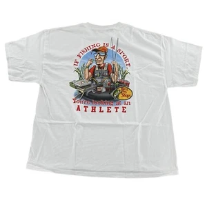 Camiseta Bass Pro Shops NUEVA CON ETIQUETAS “Fishing Is A Sport U Looking At An Athlete” para hombre 2XL - Imagen 1 de 4