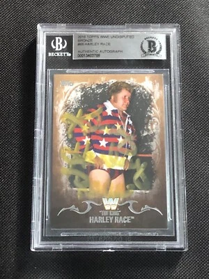 “KING” HARLEY RACE 2016 TOPPS WWE UNDISPUTED BRONZE SIGNED CARD BAS AUTHENTIC - Image 1 of 2