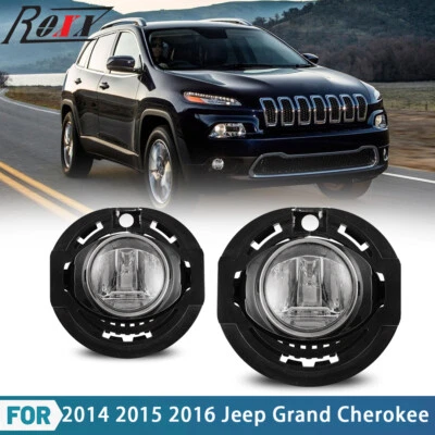 Luces antiniebla LED de conducción 2 piezas luces delanteras para Jeep Grand Cherokee 2014 2015 2016 Foto 1 de 4