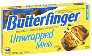 920983 1X 79.3G BOX BUTTERFINGER PEANUT BUTTER UNWRAPPED MINIS CRUNCHY BUTTERY - Picture 1 of 1