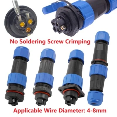 MARKENLOS IP68 Wasserdichter Luftfahrt Stecker 2-4 Polig Screw Crimping Aviation Connector