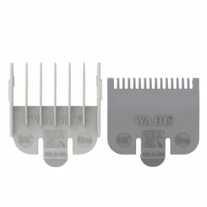 WAHL CLIPPER AUFSATZKÄMME SET Nr. 0,5 & 1,5 (1,5 mm & 4,5 mm) GRAU UND WEISS - Bild 1 von 1