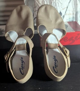 Capezio 321 Pedini Zapato Baile Lírico Moderno Cuero en Caja Nuevo Talla 3M - Imagen 1 de 9