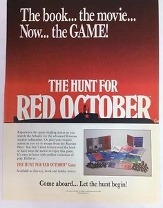 Vintage Original Print Ad 1989 The Hunt for Red October Board Game PA-177 - Picture 1 of 2