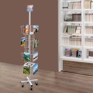4 Tier 16 Pocket 360?? Rotating Greeting Card Rack Post Card Rack Retail Display - Picture 1 of 16
