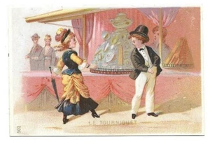 Le tourniquet - Fêtes foraines - Chromo Perron et Morel - Trade card - Picture 1 of 2