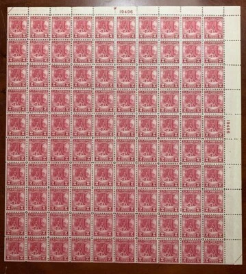 US #645 1928 3c Valley Forge Full Sheet. MNH VF (BCV $240) - Image 1 of 4