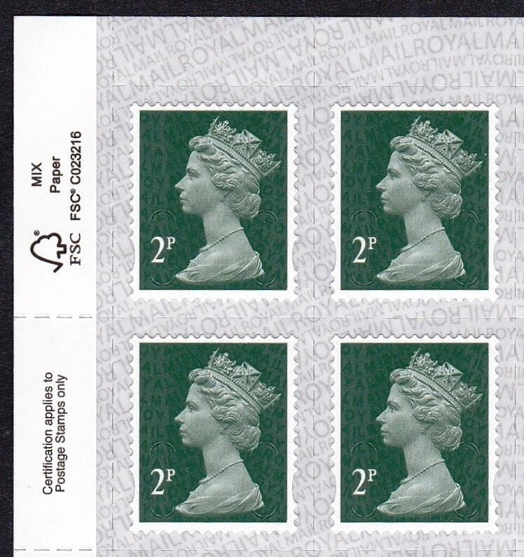 QE2 - 2018 MNH 2p Block of 4 - Overlay M18L & MAIL PB sL - Image 1 of 1