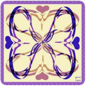 Schal NEU SEIDE Quadrat Designer Valentinstag Herzen von Barton of London Creme - Bild 1 von 9