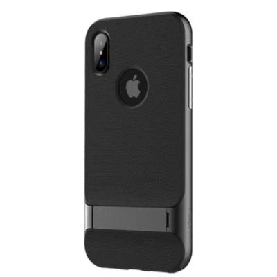 IPhone 7&8 Plus Navy Blue Slim Fit Shockproof Hybrid Stand Hard Bumper Soft Case - Image 1 of 4