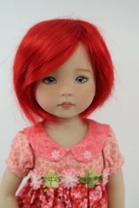 Peluca para Dianna Effner Little Darling muñeca Monique BUTTERCUP SM roja 7-8 - Imagen 1 de 3