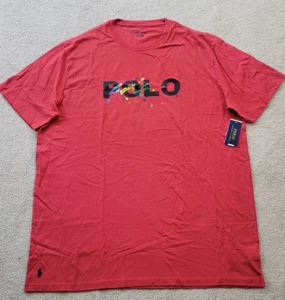 Polo Ralph Lauren Herren Paint Splatter Big Pony T-Shirt rot Tee Big & Tall 2XLT - Bild 1 von 9