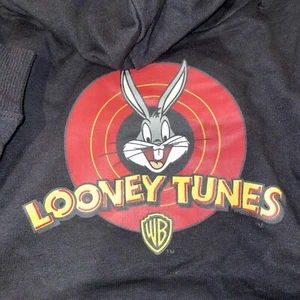 Children looney tunes Logo Black hoodie - Picture 1 of 5