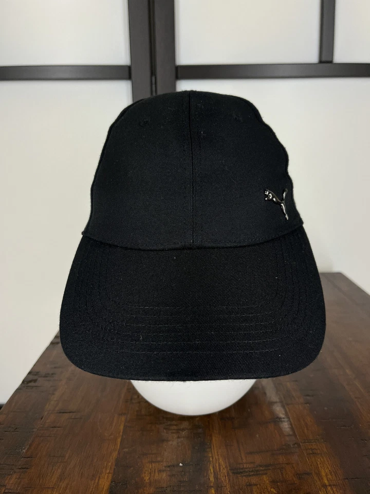 Sombrero PUMA Correa Trasera Adulto Talla Única Negro Plata Metal Logo 100% Poliéster Foto 1 de 4