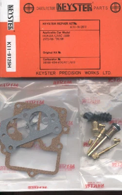 HONDA CIVIC 1500 KEYSTER CARBURETOR REBUILD REPAIR KIT 1973 - 1976 - Image 1 of 4
