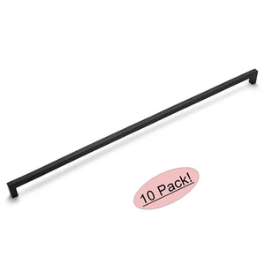 *10 Pack* Cosmas Cabinet Hardware Flat Black Modern Handle Pulls #14777-448FB - Picture 1 of 1