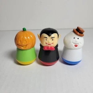 Dracula Vampire Ghost Pumpkin Vtg Toy Halloween Figures Markers 2.75" Tall - Picture 1 of 9