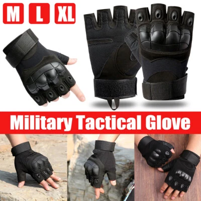 Men'sFull Half Finger Gloves Cycling Sport Anti-Slip Durable Gym Training Gloves - image 1 of 4