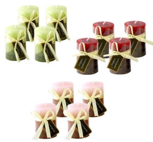 Stumpenkerze, durchgefärbt (4er Set) H: 7,5 cm, Kerze für Adventskranz - Bild 1 von 4