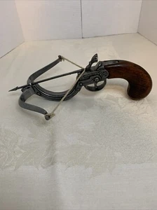 Vintage Wood And Metal Pistol CrossBow  - Picture 1 of 13