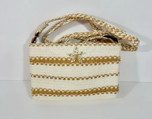 Capelli Strawworld Woven Straw Shoulder Bag Handbag Purse Starfish Beach Travel - Picture 1 of 11