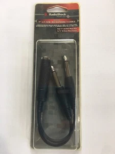 Radio Shack 7" 42-2156 Shielded Microphone Y-cable Splitter 1/4" Jack NEW - Picture 1 of 5