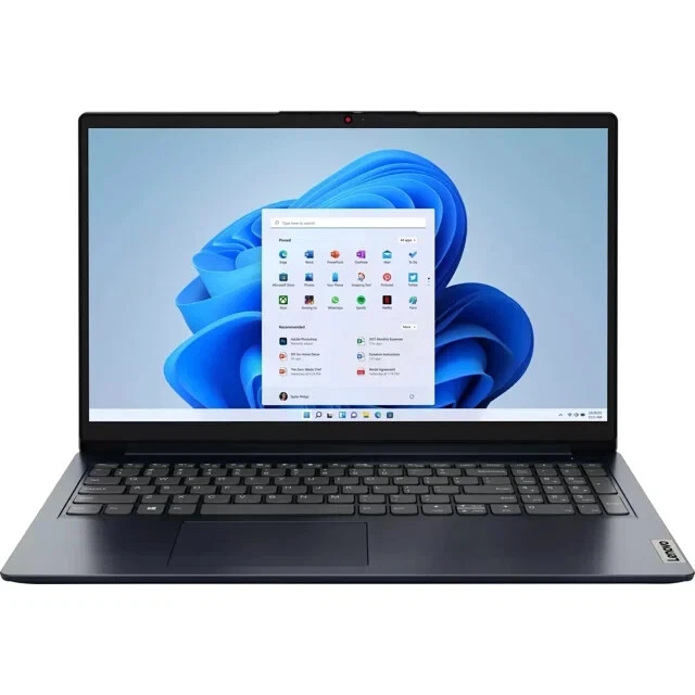 Portátil Lenovo IdeaPad 1 15.6" FHD, AMD Ryzen 3, 4GB RAM, 128GB SSD, Azul Abismo Foto 1 de 4