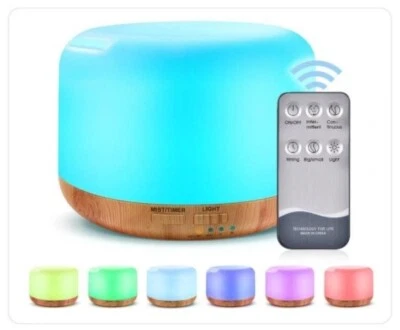 Ultrasonic Steam Air Humidifier Led Scent Aromatherapy Diffuser + Remote Control - Image 1 of 4