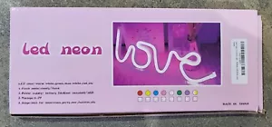 Letreros de neón luz LED decoración de pared para eventos fiesta vacaciones rosa amor - Imagen 1 de 2