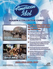 AMERICAN IDOL SEASON 6 2008 COMIC IMAGES PROMOTIONAL SELL SALE SHEET