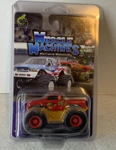 Muscle Machines Bearfoot Monster  Truck 2003 Diecast 1:72 Scale Motorized Dodge - Picture 1 of 5
