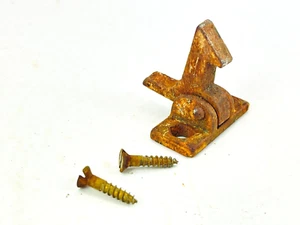 Vintage Antique Steel Window Cabinet Door Lock Latch Catch Hardware Reclaim L2 - Picture 1 of 6