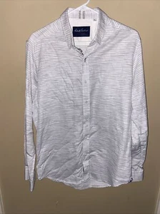Robert Graham L Modern Americana Mens Tailored Fit Shirt Flip Cuff Large Stripes - Picture 1 of 16