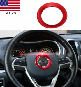 Red Steering Wheel Center Trim Ring Emblem For Jeep Grand Cherokee 2014+ - Bild 1 von 6