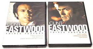 Clint Eastwood Triple Feature DVD 2-Lot Bundle Brand New Sealed - Picture 1 of 16