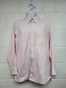 Thomas Pink-Pink & White Striped Long Sleeve 'The Traveller' Shirt 16.5".PW - Picture 1 of 6
