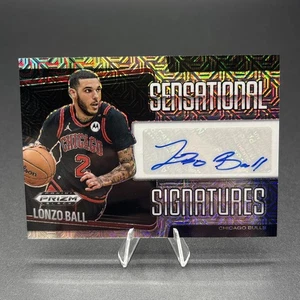 LONZO BALL 2024-25 PANINI PRIZM BLACK SENSATIONAL SIGNATURES AUTO Mojo /25 - Picture 1 of 6