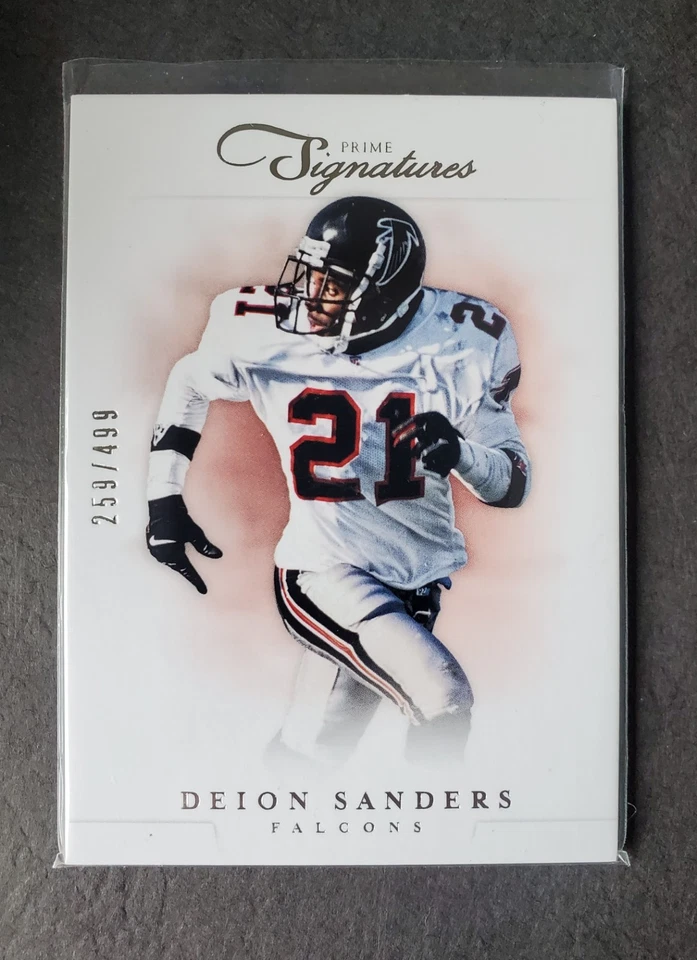 Deion Sanders 259/499 Panini Prime Signatures Football 2012 - Image 1 of 1