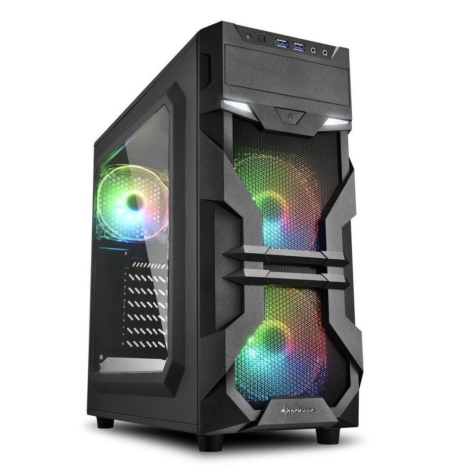 Sharkoon 4044951026869 Vg7-W Rgb Midi Tower Black ~E~ - Bild 1 von 1