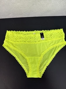 Torrid Curve Hipster Women's Lace Panties Size 0 (xs)  Neon Yellow - Picture 1 of 7