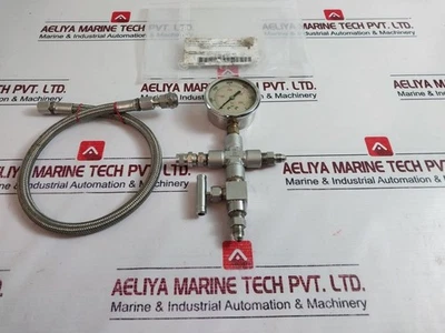 SWAGELOK SS-20VM4-F4 Accumulator Nitrogen Charging Tool w/ Pressure Gauge+Hose - Image 1 of 4