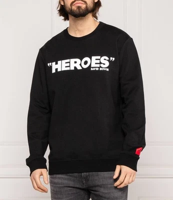 Hugo Boss Hombres Negro David Bowie Heroes Gráfico Estampado Sudadera Talla -... - Imagen 1 de 4