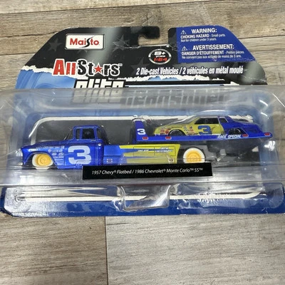 Maisto 1/64 All Stars Elite Transport 1957 Chevrolet Flatbed 1986 Monte Carlo SS - Image 1 of 4